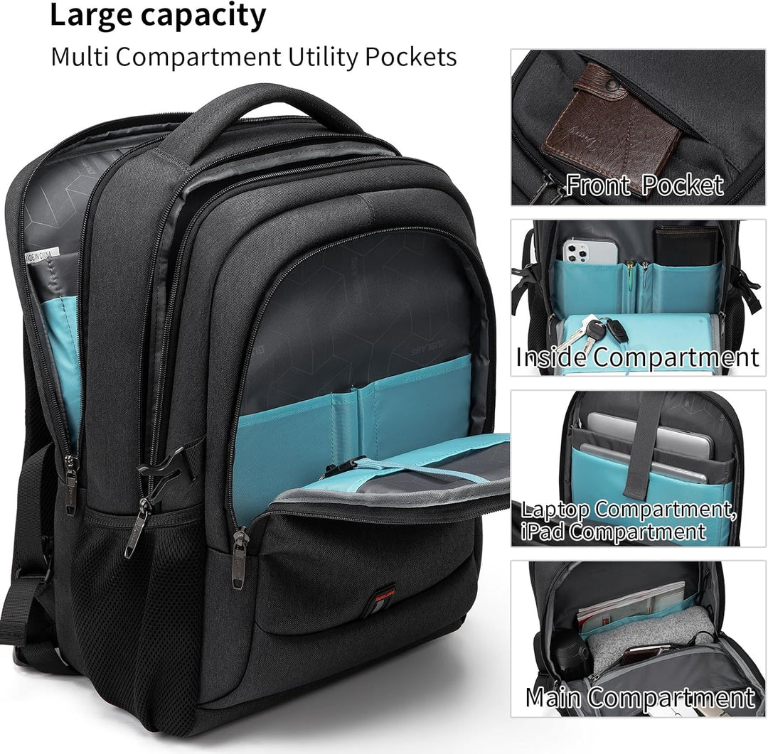 Water-Resistant Travel Laptop Backpack with USB Port & Organised Storage | Kalsten