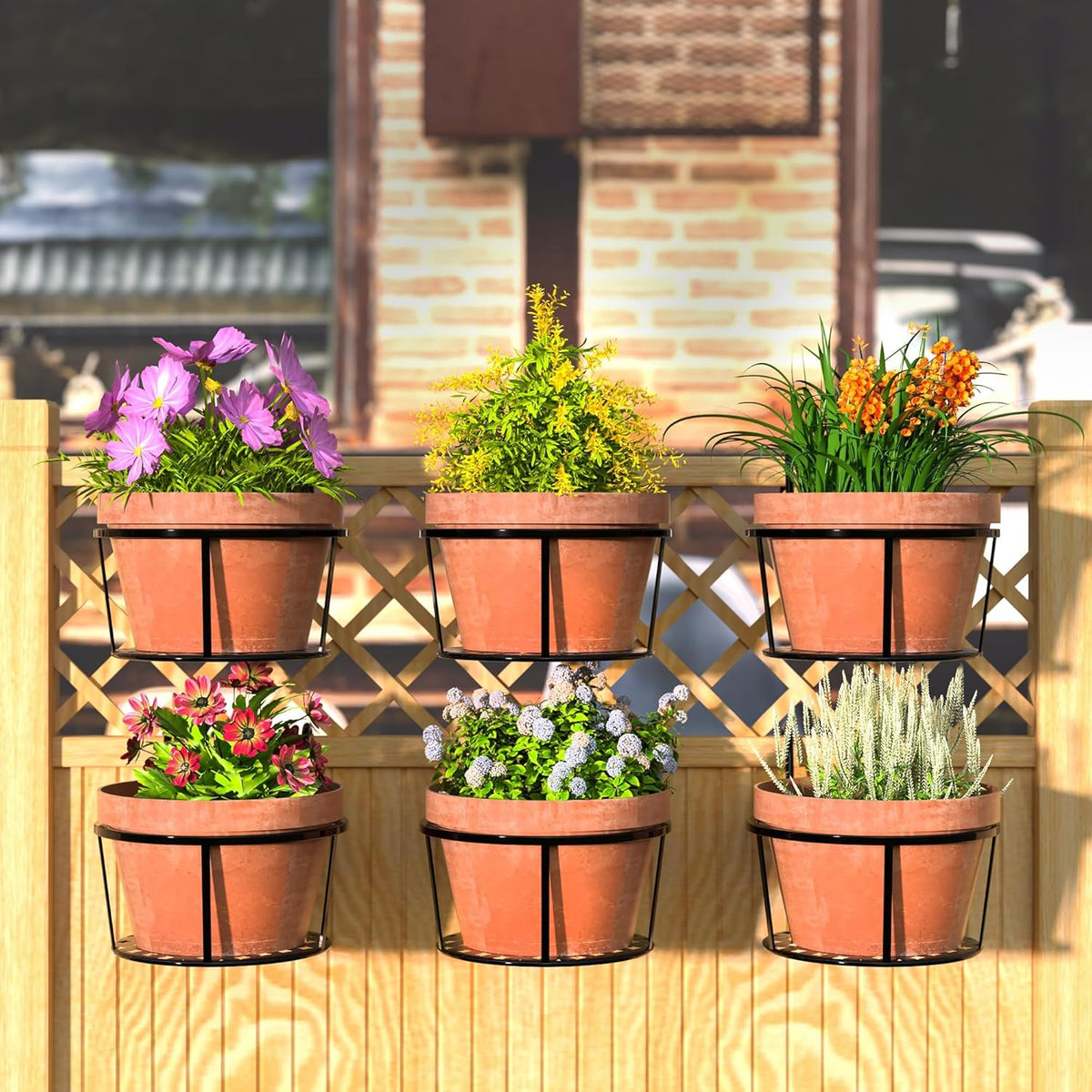 BowLift | Hanging Plant Basket made of Metal – Balcony Planter Pot with Hook for Garden and Terrace