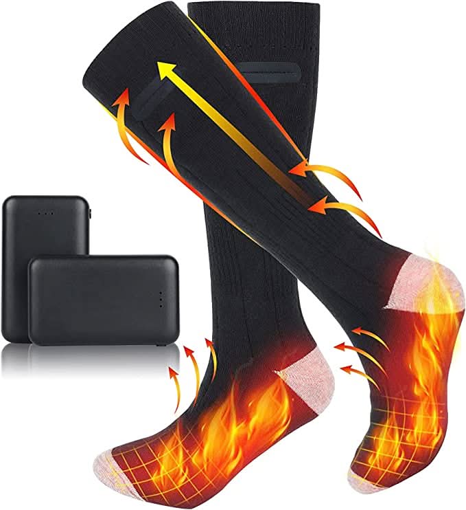 Rechargeable Heated Socks with Adjustable Heat