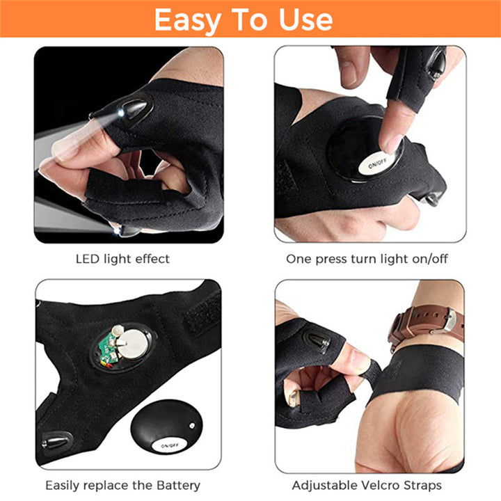 Comfortable LED gloves with waterproof lights | Kalsten