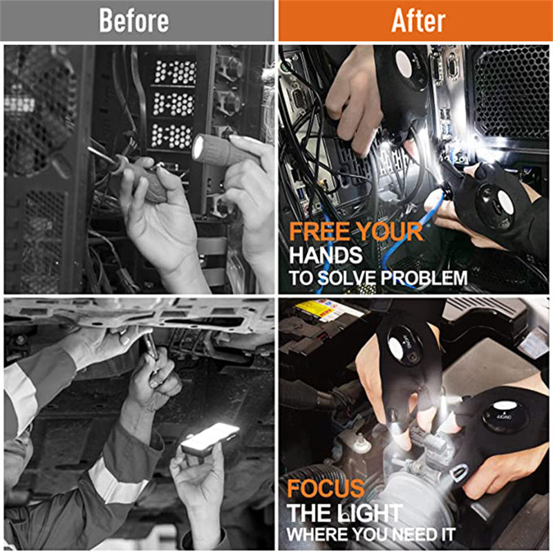 Comfortable LED gloves with waterproof lights | Kalsten