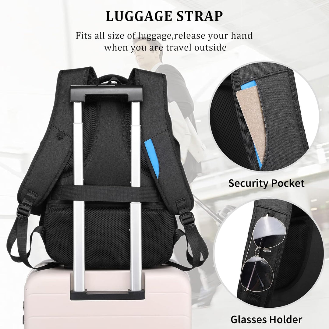 Water-Resistant Travel Laptop Backpack with USB Port & Organised Storage | Kalsten