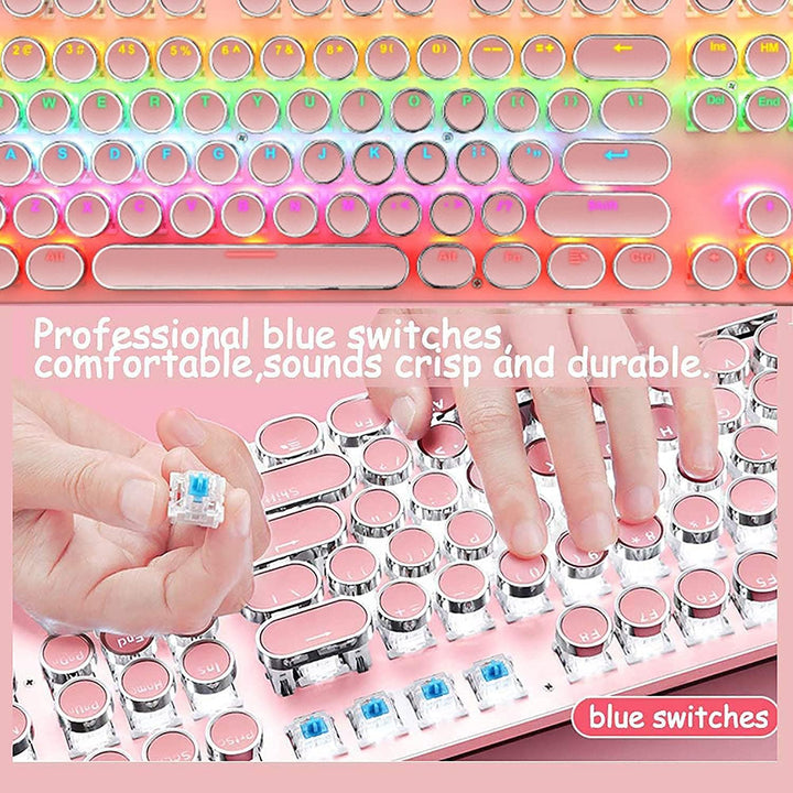 Kalsten | 87-Key Mechanical Gaming Keyboard RGB Backlit Blue Switch