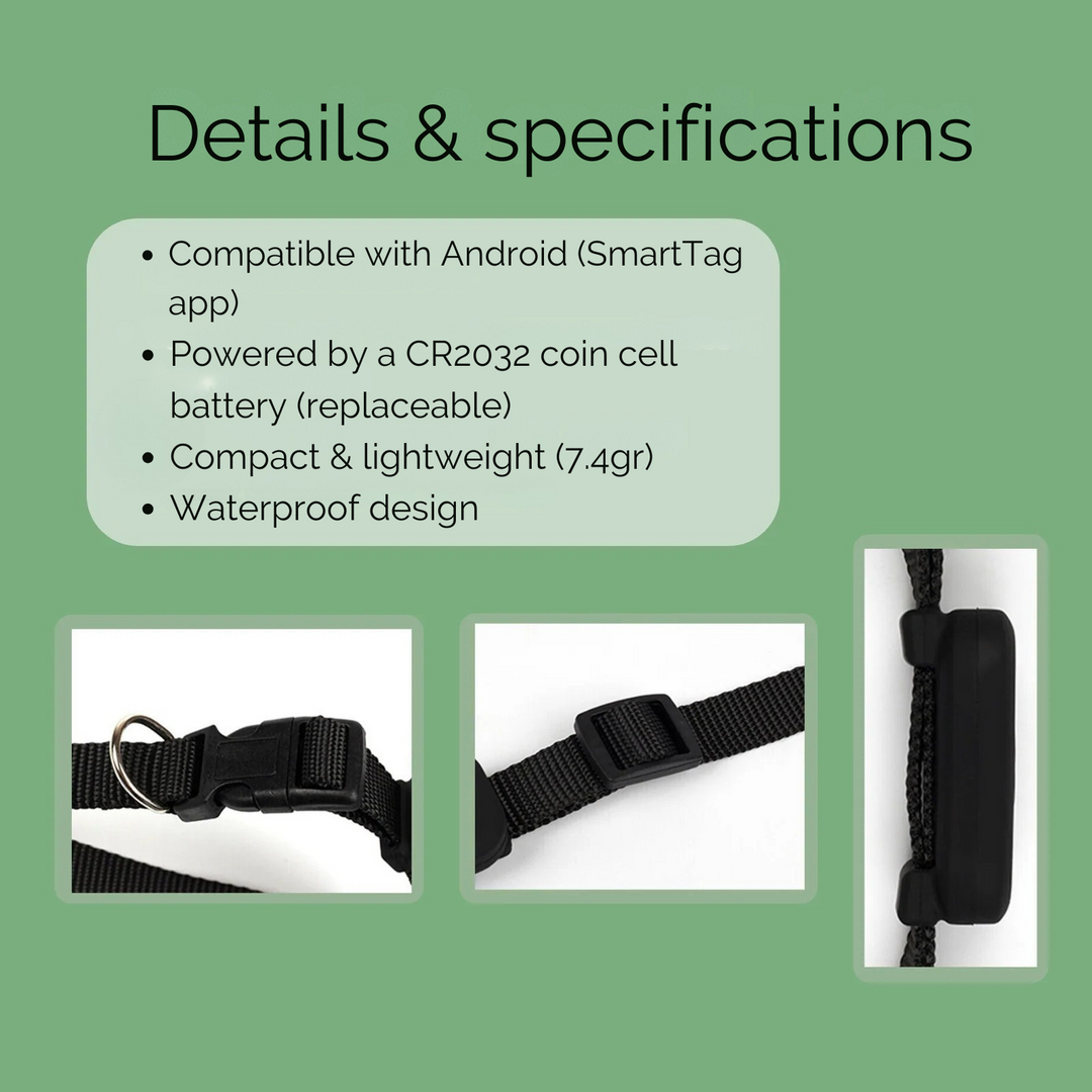 Kalsten | AnimalTracker Mini – Smart Dog and Cat Bluetooth Collar Tracker