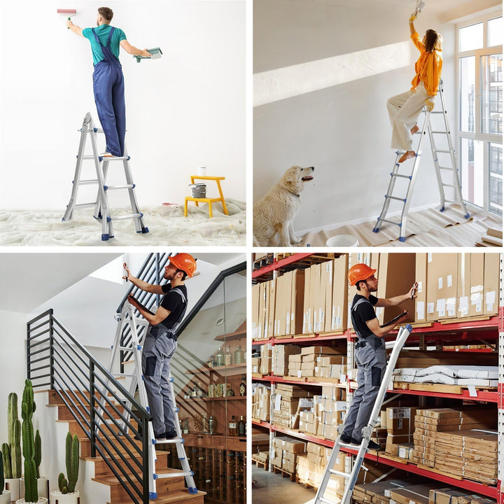 Telescopic ladder Multifunctional ladder 3 in 1 Aluminum ladder | Kalsten