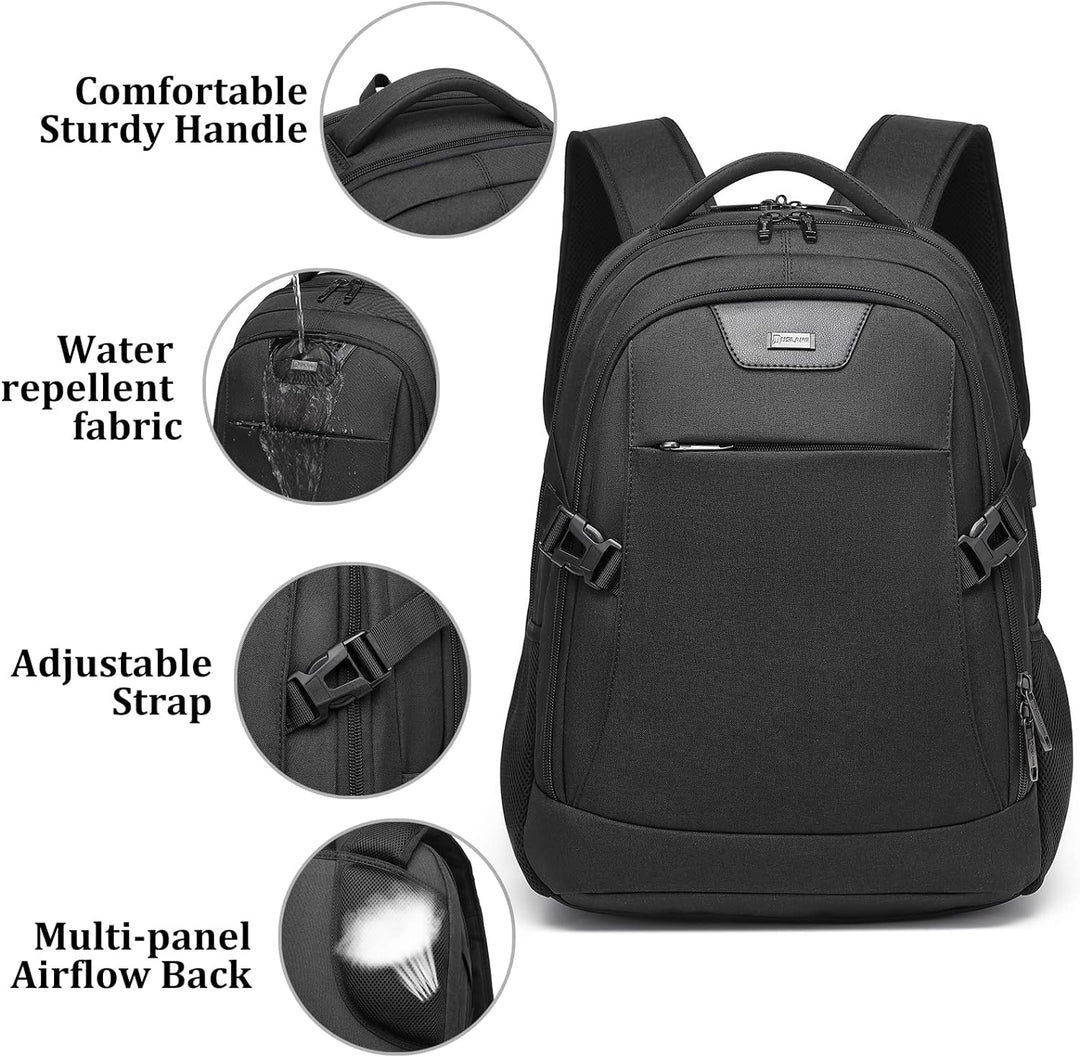 Water-Resistant Travel Laptop Backpack with USB Port & Organised Storage | Kalsten