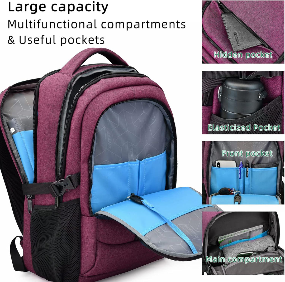 Water-Resistant Travel Laptop Backpack with USB Port & Organised Storage | Kalsten