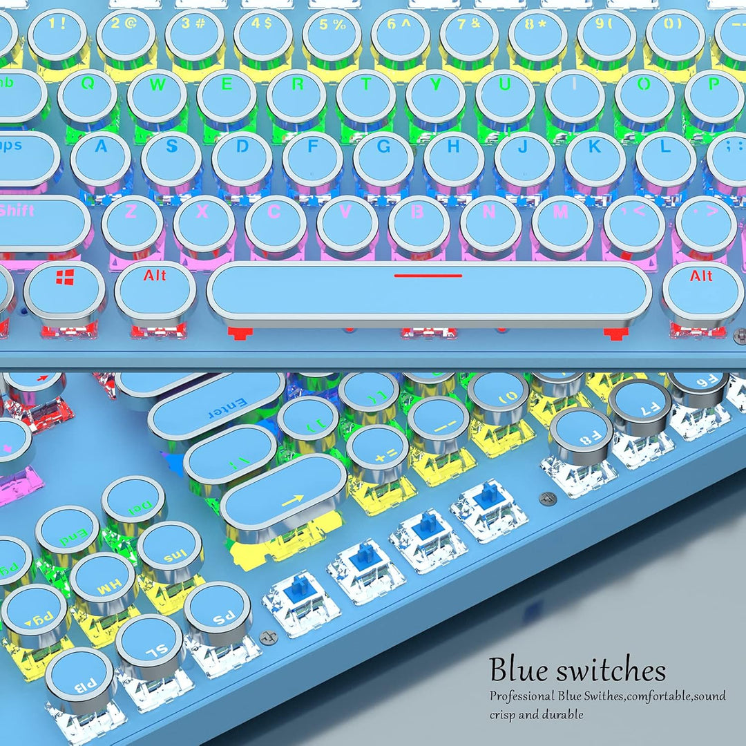 Kalsten | 87-Key Mechanical Gaming Keyboard RGB Backlit Blue Switch