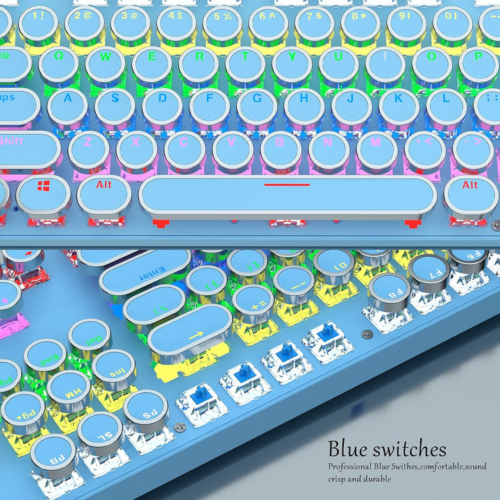 Kalsten | 87-Key Mechanical Gaming Keyboard RGB Backlit Blue Switch
