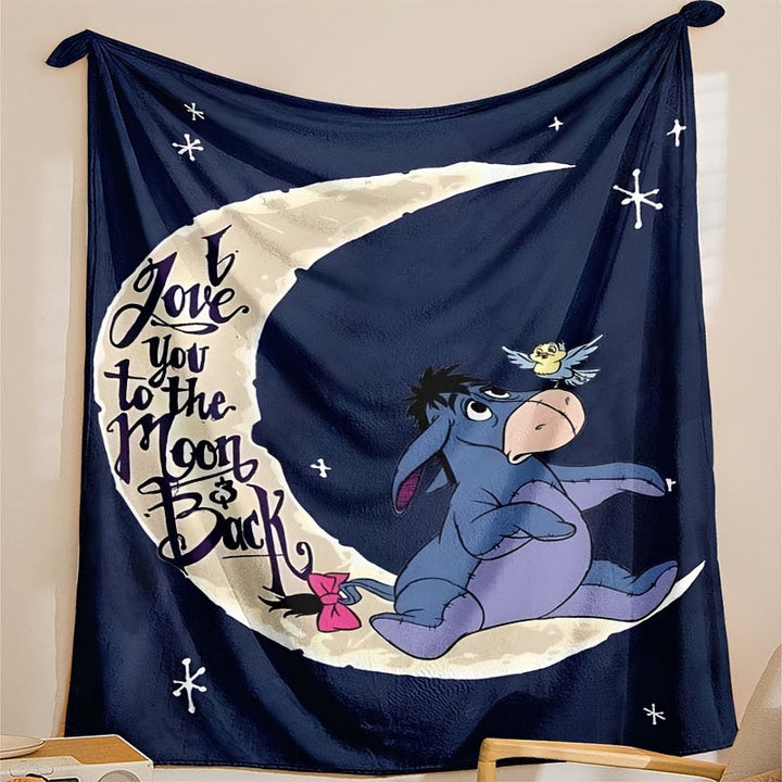Kalsten | Soft fleece blanket with Eeyore design - Available in multiple sizes for all seasons