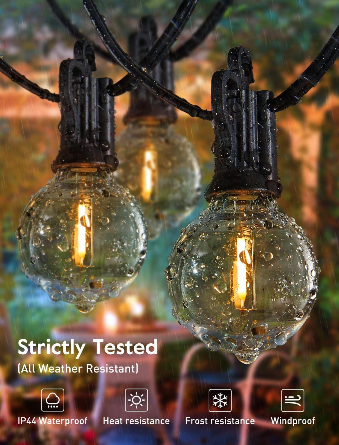 Outdoor G40 LED String Lights – Shatterproof