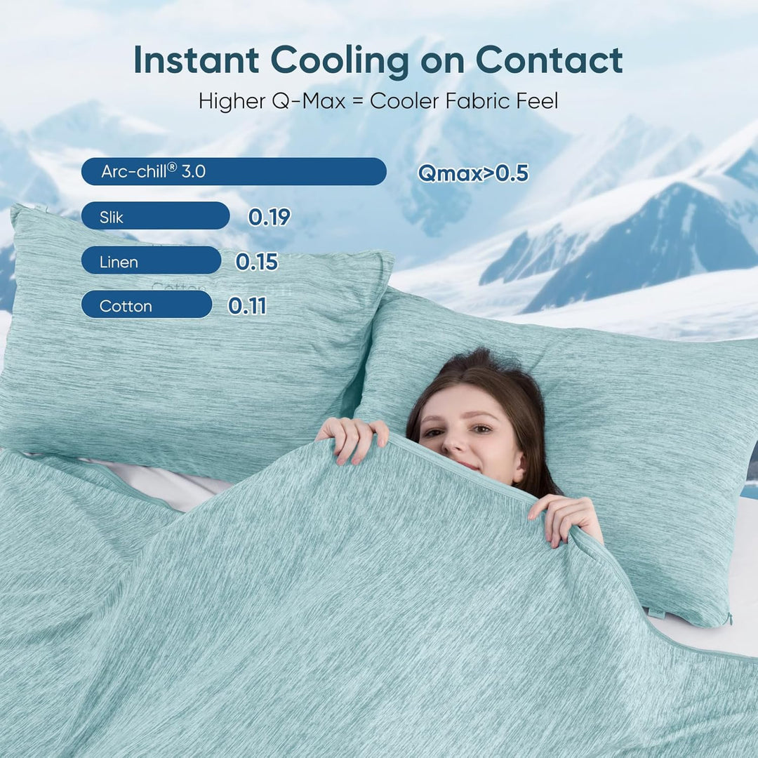 Green Cooling Blanket –  3.0, Q-Max>0.5, Multi-Size Options | Kalsten