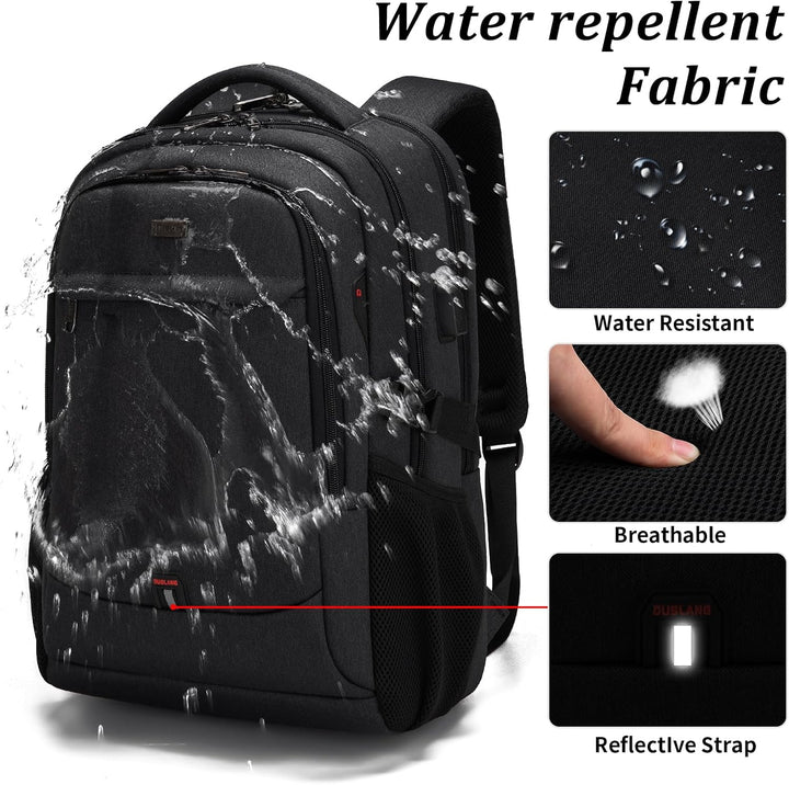 Water-Resistant Travel Laptop Backpack with USB Port & Organised Storage | Kalsten