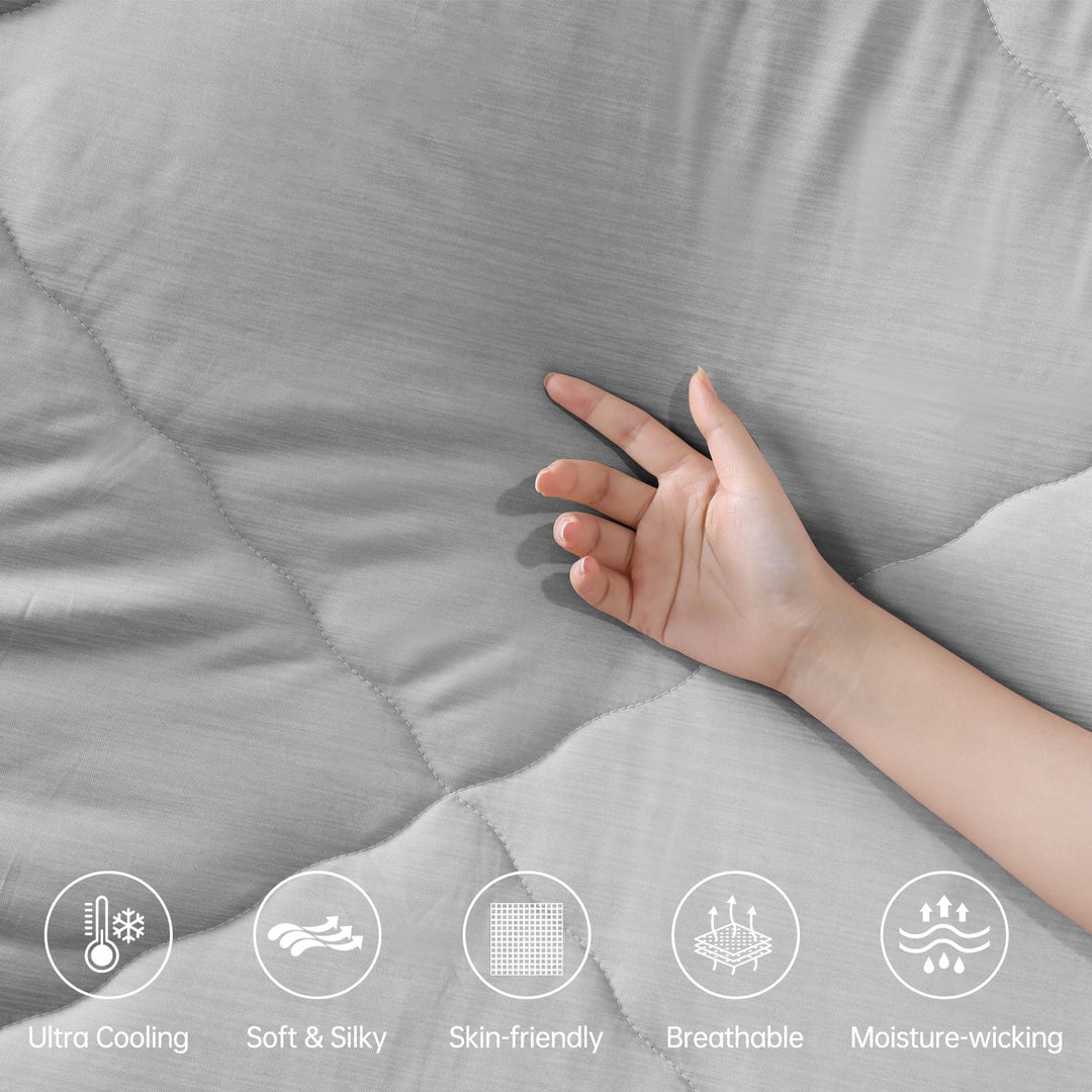 Cooling Duvet for Night Sweats –  Q-Max 0.5, Soft Double-Layer Summer Blanket | Kalsten