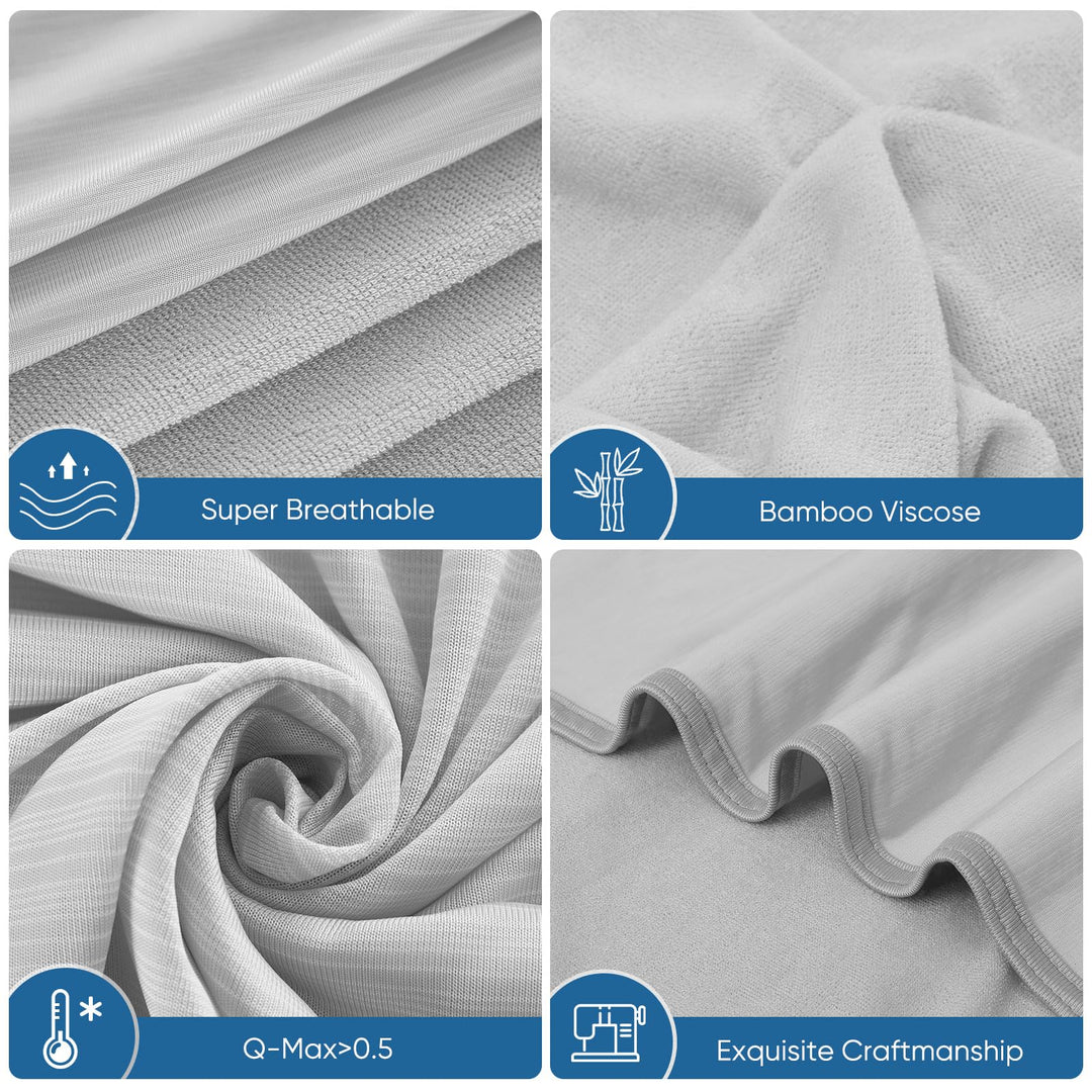 Cooling Blanket –   Q-Max>0.5, Lightweight Bamboo Fiber, Breathable & Soft, All-Season Cool Comfort | Kalsten