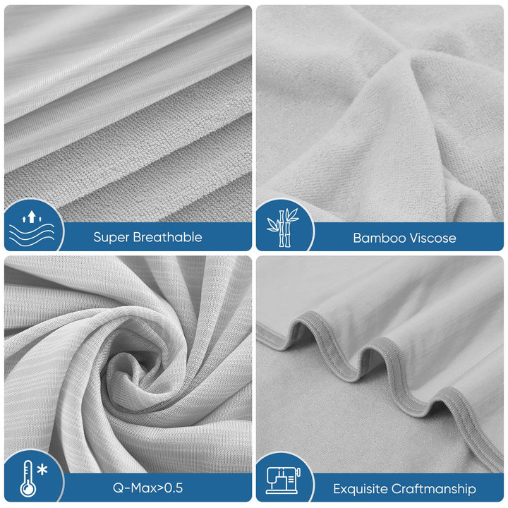 Cooling Blanket –   Q-Max>0.5, Lightweight Bamboo Fiber, Breathable & Soft, All-Season Cool Comfort | Kalsten