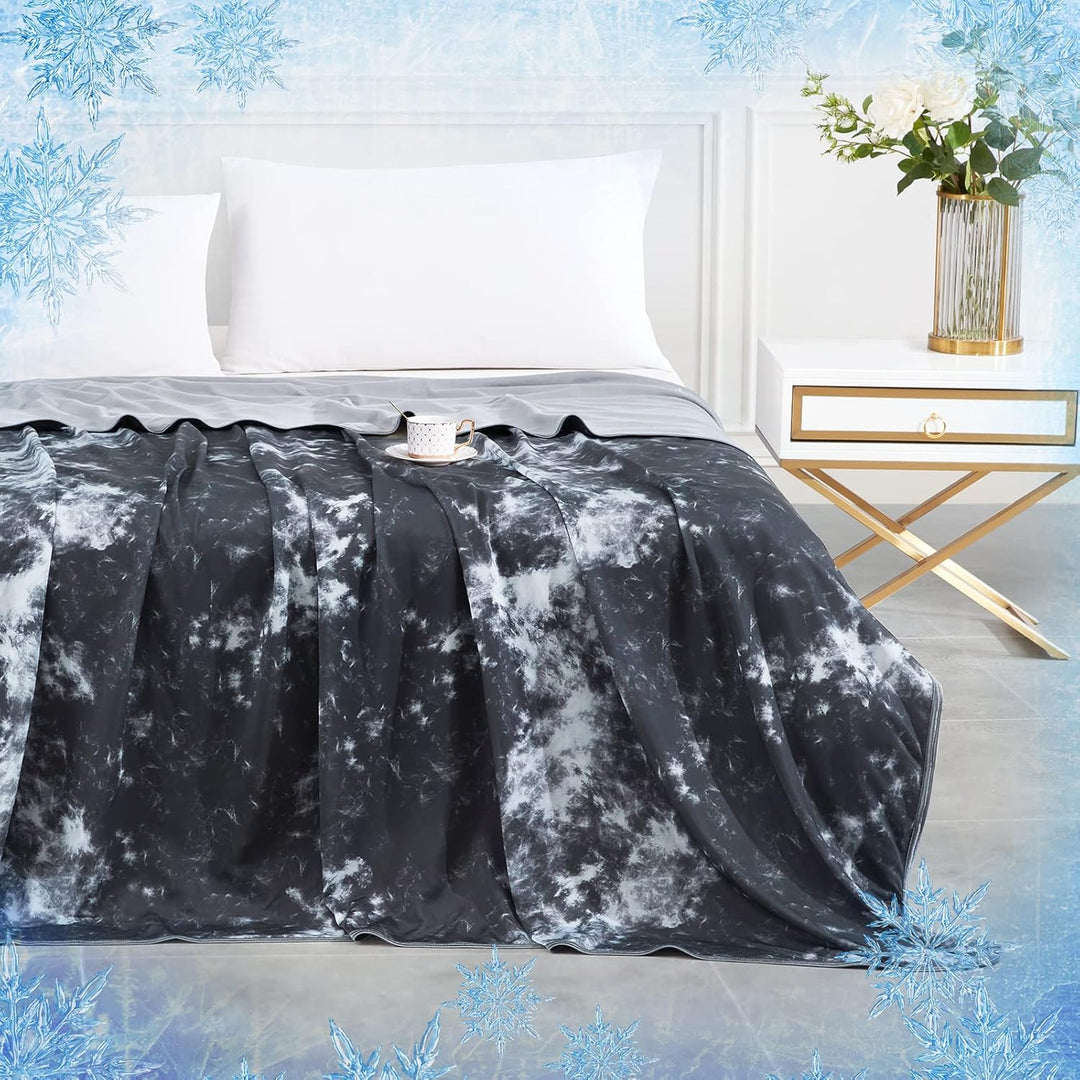 Tie-Dye Cooling Blanket – Q-Max > 0.5, Double-Sided & Stylish Color Black | Kalsten