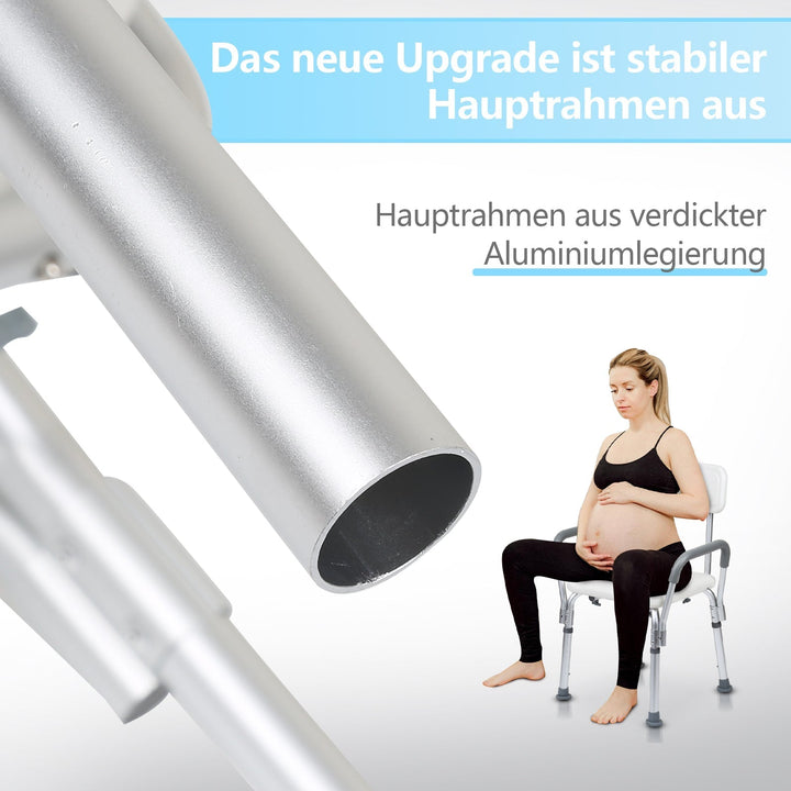 Shower stool height adjustable bath stool with backrest | Kalsten