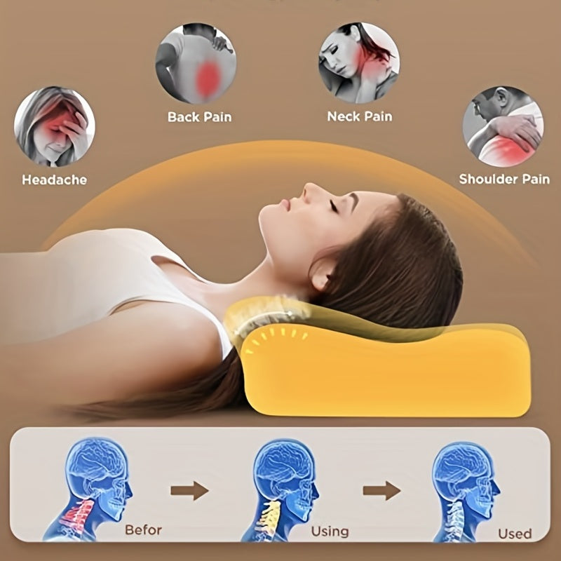 1pc Cooling Memory Foam Shoulder Support Pillow for Side, Back, and Stomach Sleepers - Orthopedic Neck Pain Relief Pillow with Adjustable Cervical Support | Kalsten
