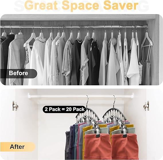 Leggings Organizer Hanger with Rubber Clips | Kalsten
