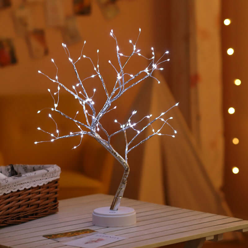 LED USB Fire Tree Light Copper Wire Table Lamps Night Light | Kalsten