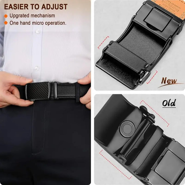 Kalsten | Eptchn Leather Ratchet Belt With Adjustable Buckle CrackSlick