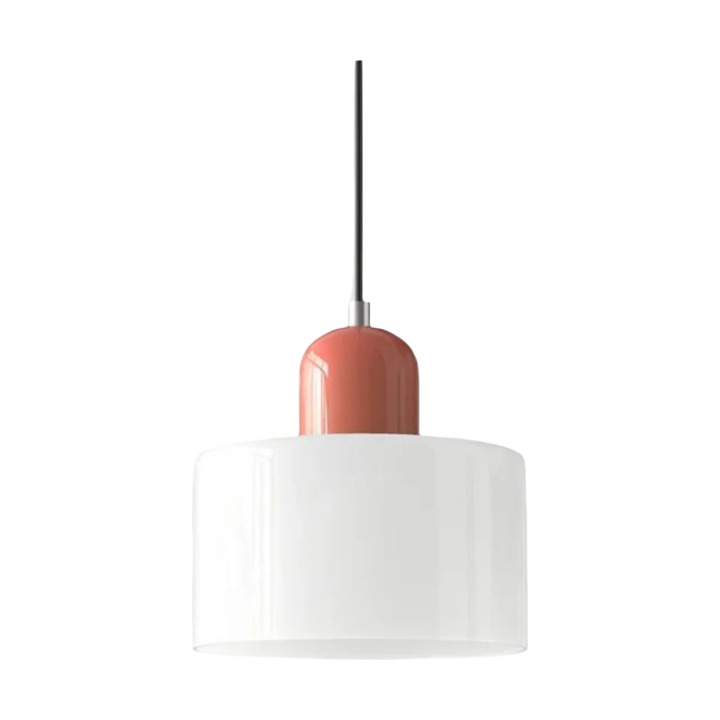Glass pendant light – Elegant cylindrical pendant light for cozy living spaces | Kalsten