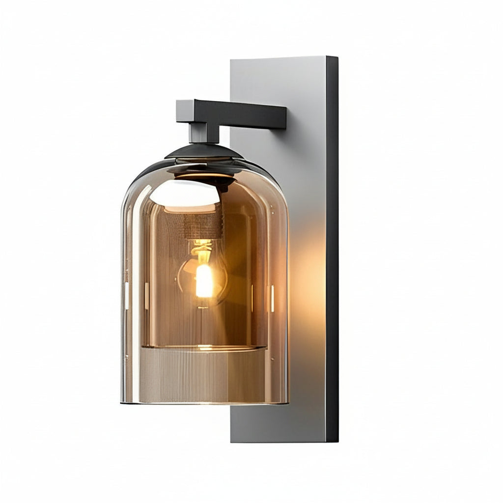 LED Wall Sconce Light – Modern Nordic Double-Layer Glass Iron (33x15cm / 13.0x6.0in) | Kalsten