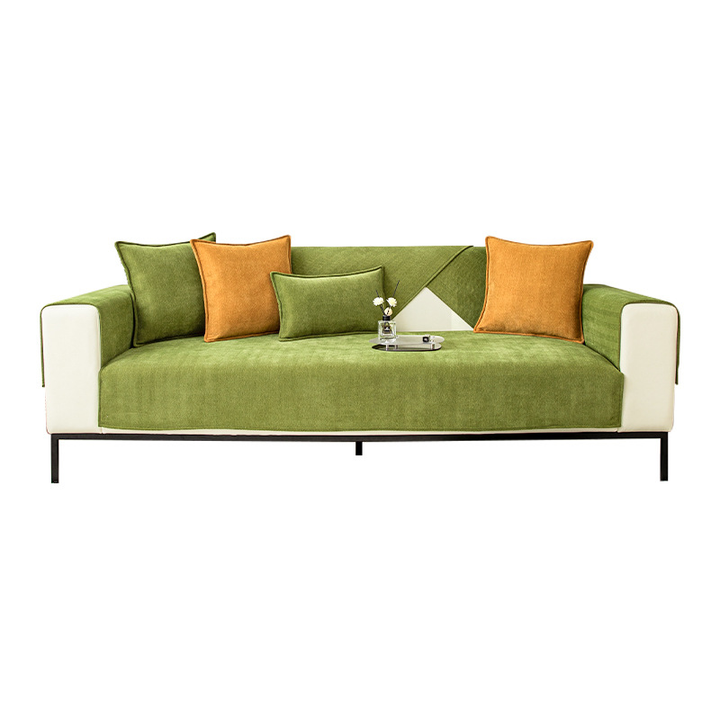 Kalsten | Wavy Check Chenille Fabric Furniture Protector Sofa Cover