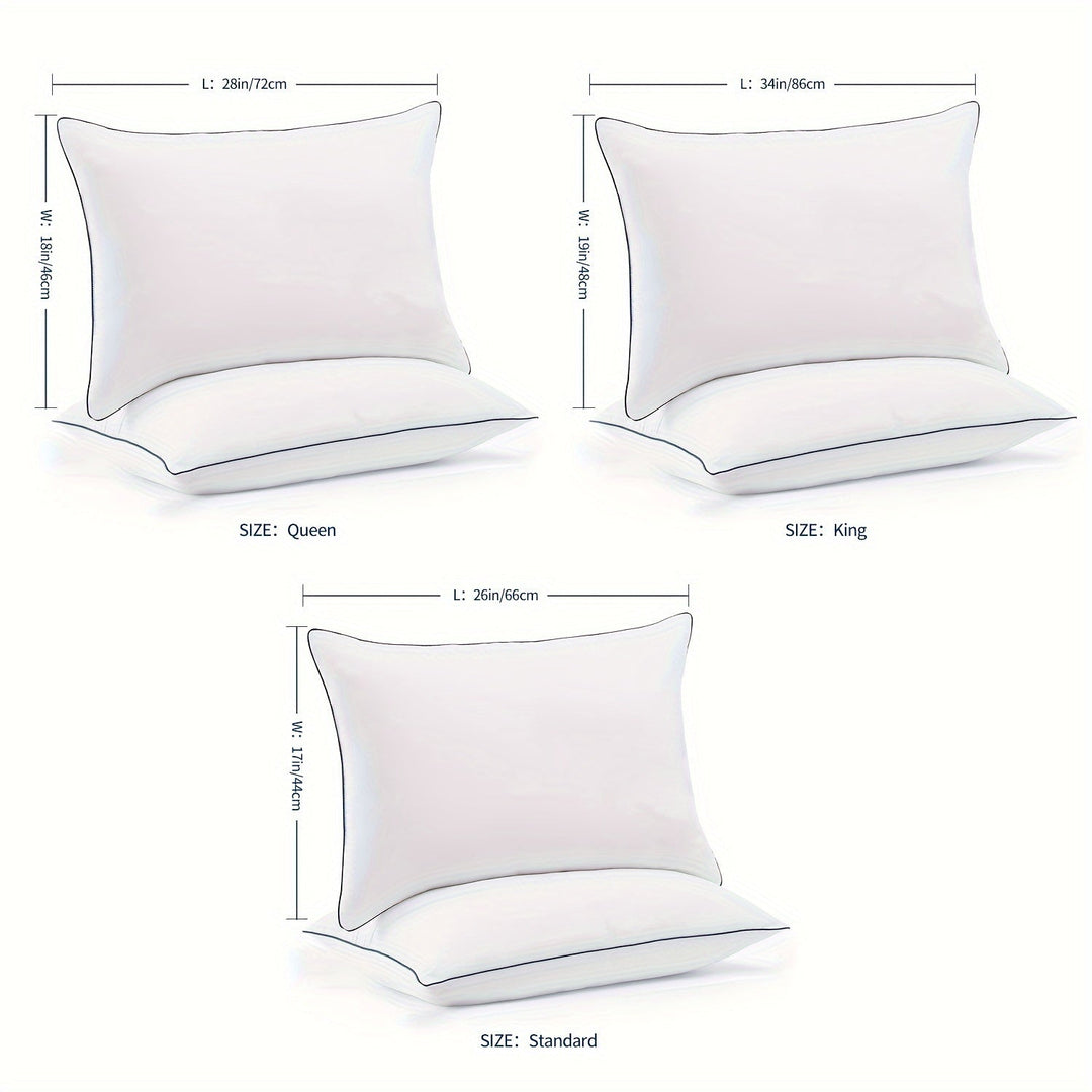 Cooling Bed Pillows for Sleeping – Luxury Hotel Quality with 3D Microfiber Filling and Breathable Cover – Ideal for Side, Back, and Stomach Sleepers, Queen Size | Kalsten