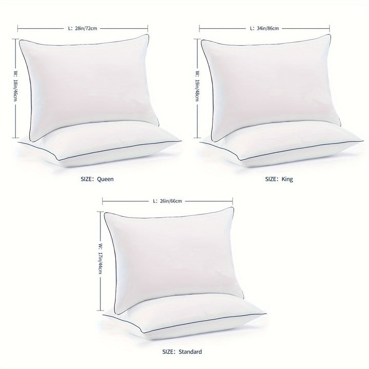 Cooling Bed Pillows for Sleeping – Luxury Hotel Quality with 3D Microfiber Filling and Breathable Cover – Ideal for Side, Back, and Stomach Sleepers, Queen Size | Kalsten