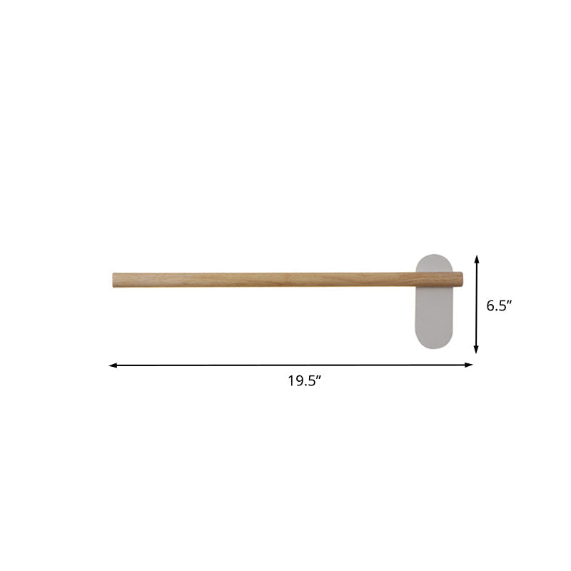 Wood Slim Linear Vanity Light Fixture Minimalism 16"/19.5"/23.5" Long LED Beige Wall Sconce Lamp for Bathroom | Kalsten