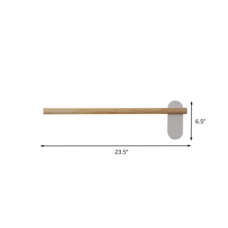 Wood Slim Linear Vanity Light Fixture Minimalism 16"/19.5"/23.5" Long LED Beige Wall Sconce Lamp for Bathroom | Kalsten