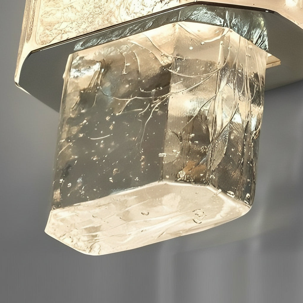 LED Wall Sconce Light – Modern Minimalist Crystal Titanium Gold (Small / Large) | Kalsten