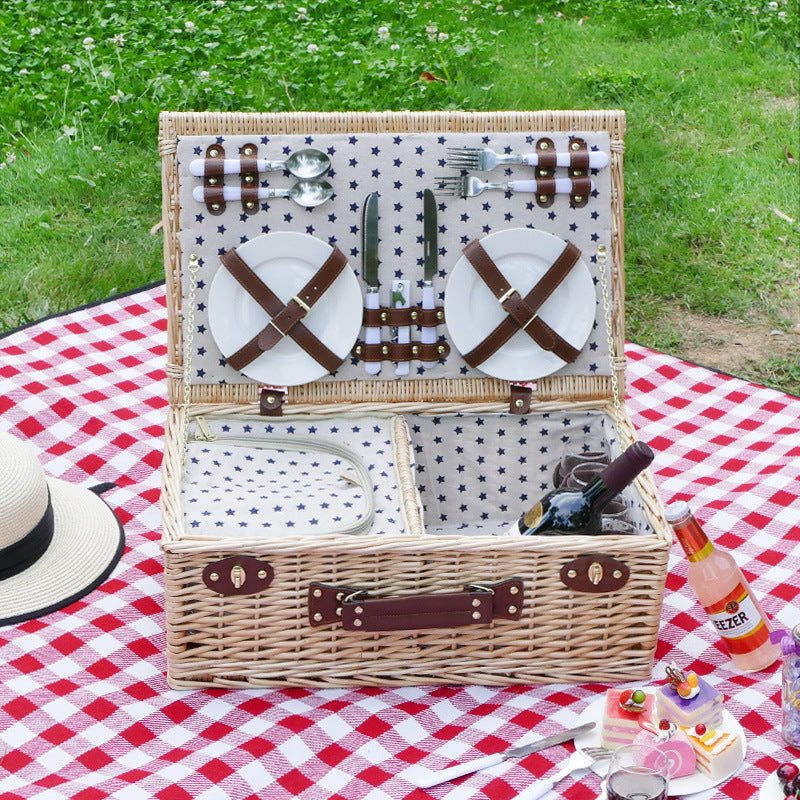 Ladies picnic basket with integrated dish set and insulated cooling area Kalsten
