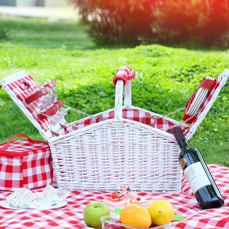 Ladies picnic basket with extensive equipment and cooler box Kalsten