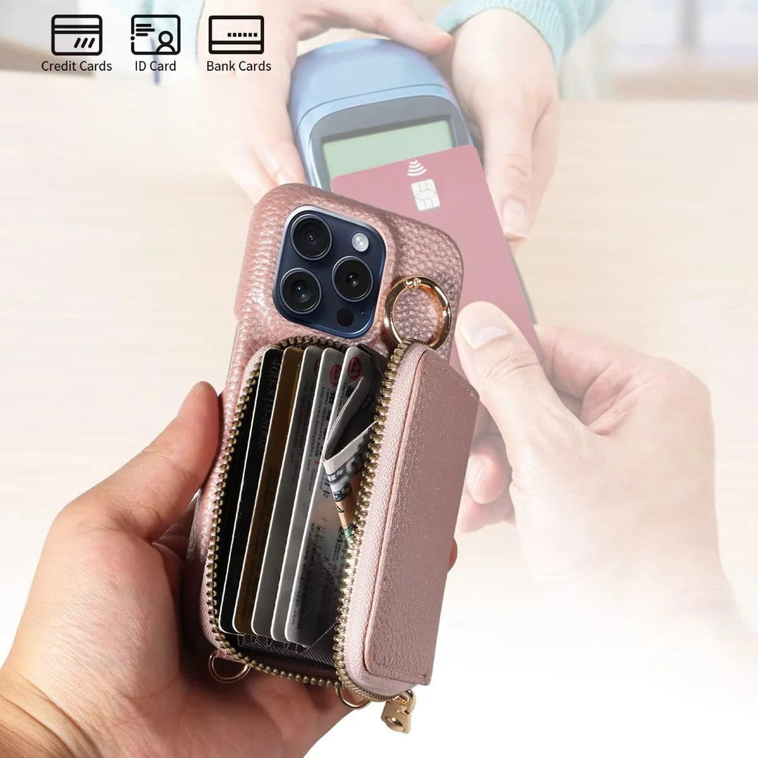 Kalsten | Premium Leather Multi-Function iPhone Case with Anti-Degaussing Protection