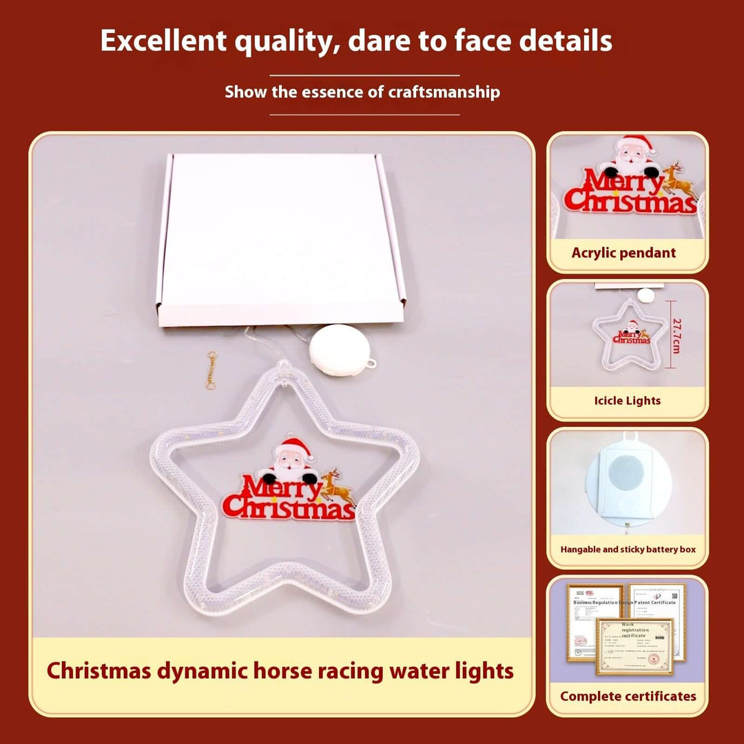 Christmas Pendant Decoration Christmas Atmosphere Led Lights Led Christmas Star Light Decoration For Window Door For Holiday | Kalsten