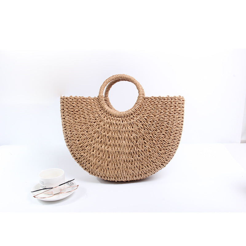 Generous basket bag with charming round handle Kalsten