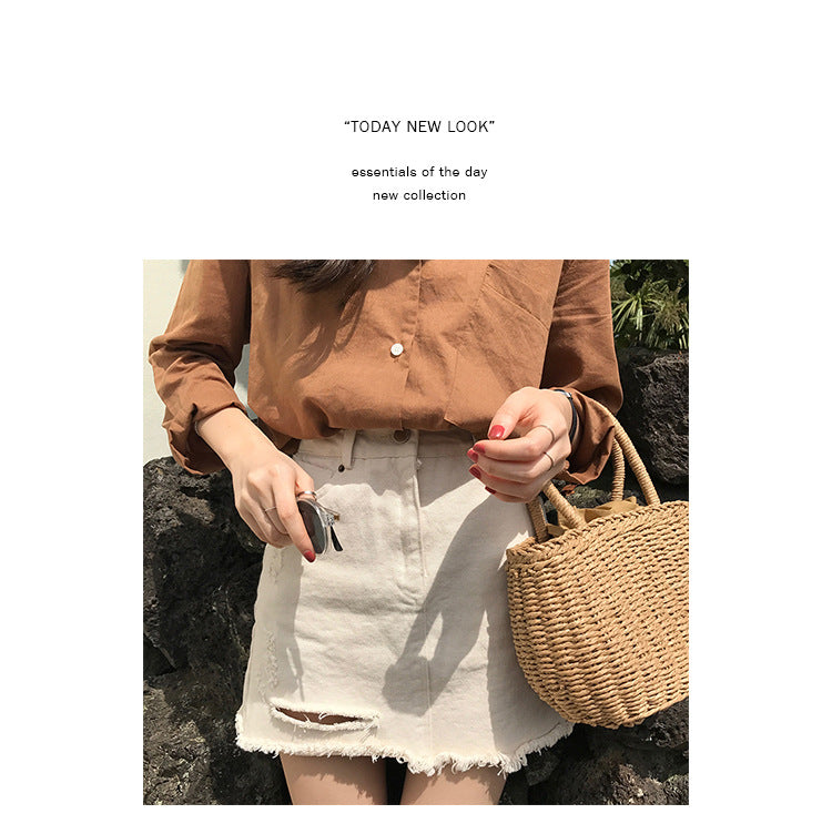 Handcrafted rattan bag with refined details Kalsten