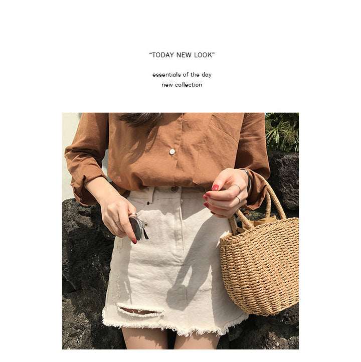 Handcrafted rattan bag with refined details Kalsten