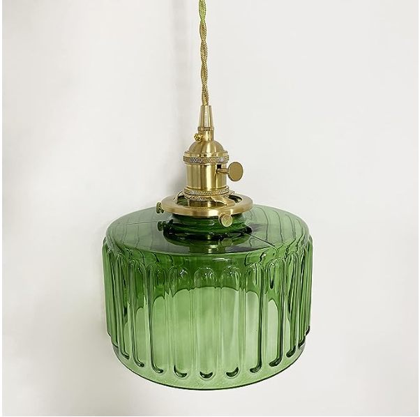 Vintage Stunning Cylinder Glass Pendant Light | Kalsten