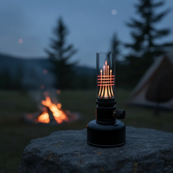 Mini Gas Flame Torch Table Lamp | Kalsten