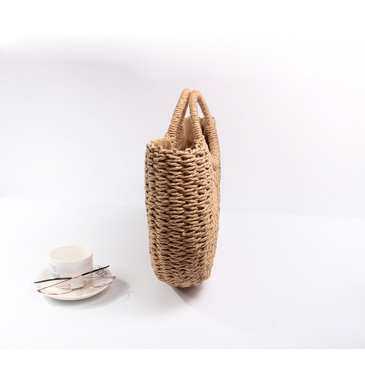 Generous basket bag with charming round handle Kalsten