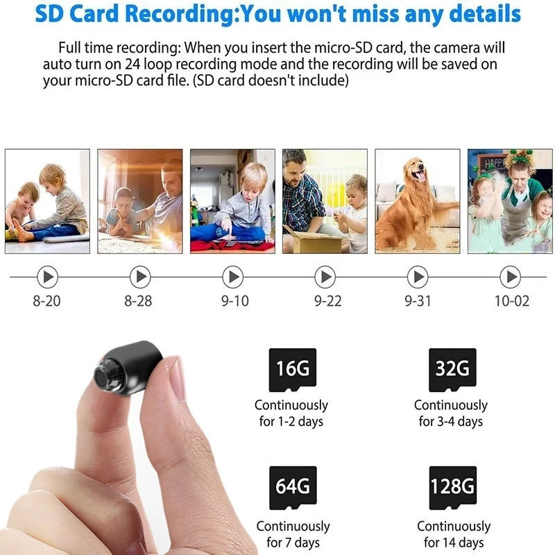 Skanto | Mini Wireless Spy Camera - Hidden CCTV, WiFi, Outdoor Security, Motion Detection