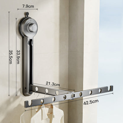 BowLift | Foldable Suction Cup Clothes Drying Rack for Windows