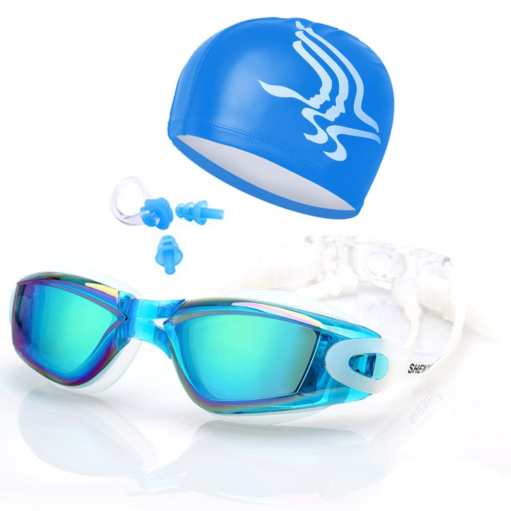 Swimming set with comfortable swimming goggles and trendy swimming cap Kalsten