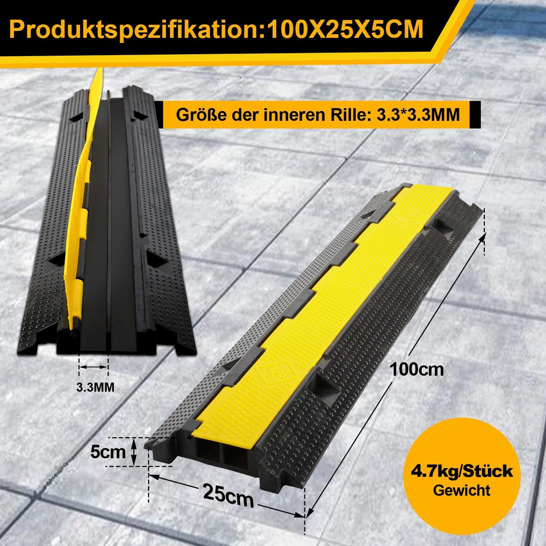 Cable bridge rubber cable protection mat 3 pieces | Kalsten