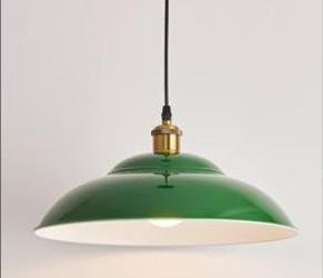 Kalsten | RetroDome Industrial Vintage Pendant Light | Green Iron Dome Design | Single Light | Rustic Ceiling Lighting