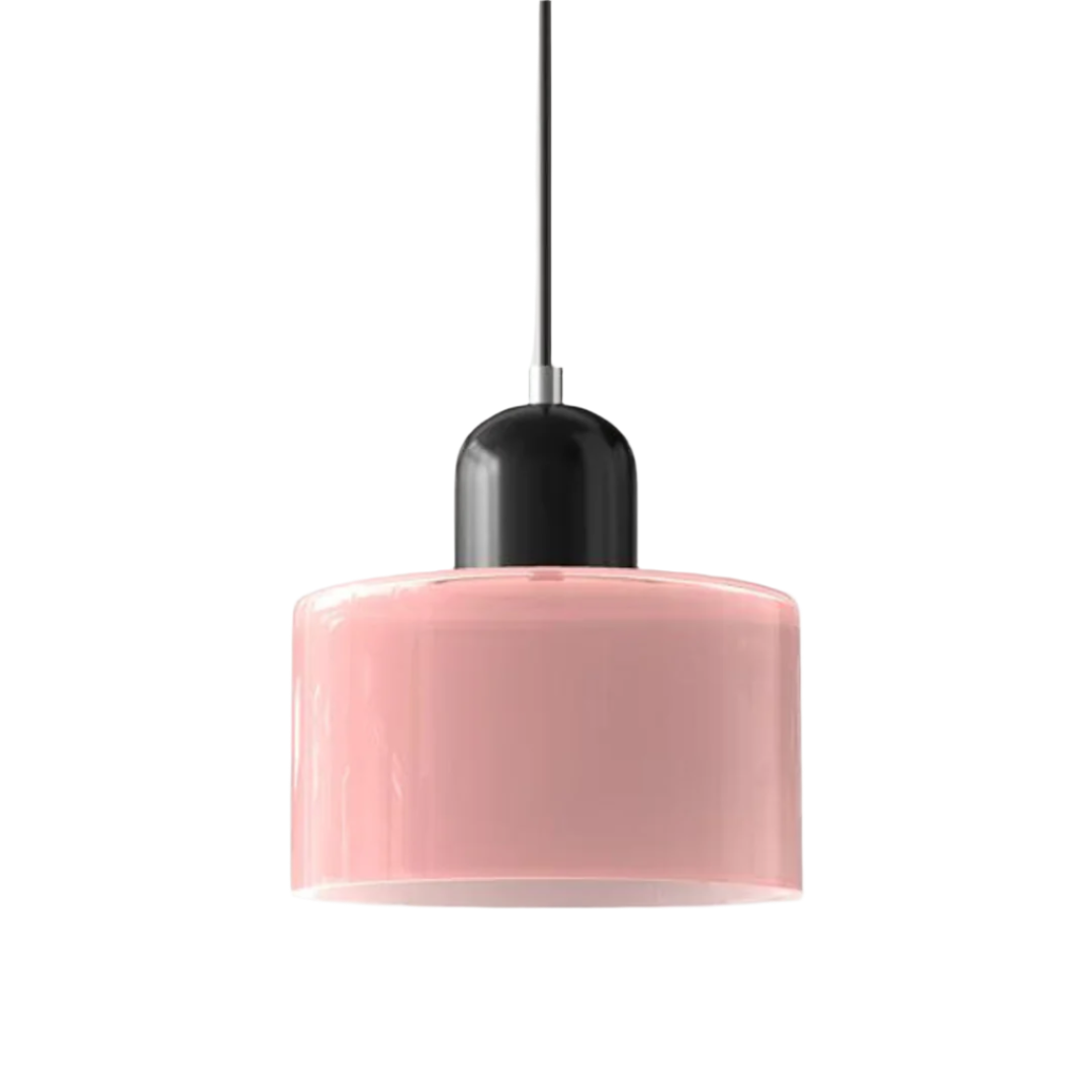 Glass pendant light – Elegant cylindrical pendant light for cozy living spaces | Kalsten